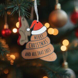 Merry Christmas and all that Shit Ornament | Naughty Gag Gift